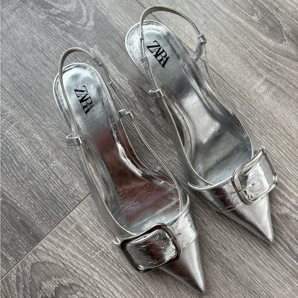 Zara Metallic Heels - Picture 1 of 5
